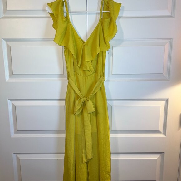 Bungalows Other - Boutique Mustard Yellow Girls One Piece Wide Leg Jumpsuit, Sz Large